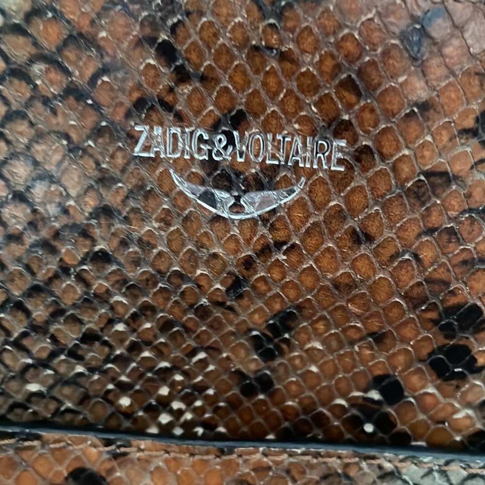Zadig & Voltaire snake print crossbody‎ clutch bag - Picture 10 of 11